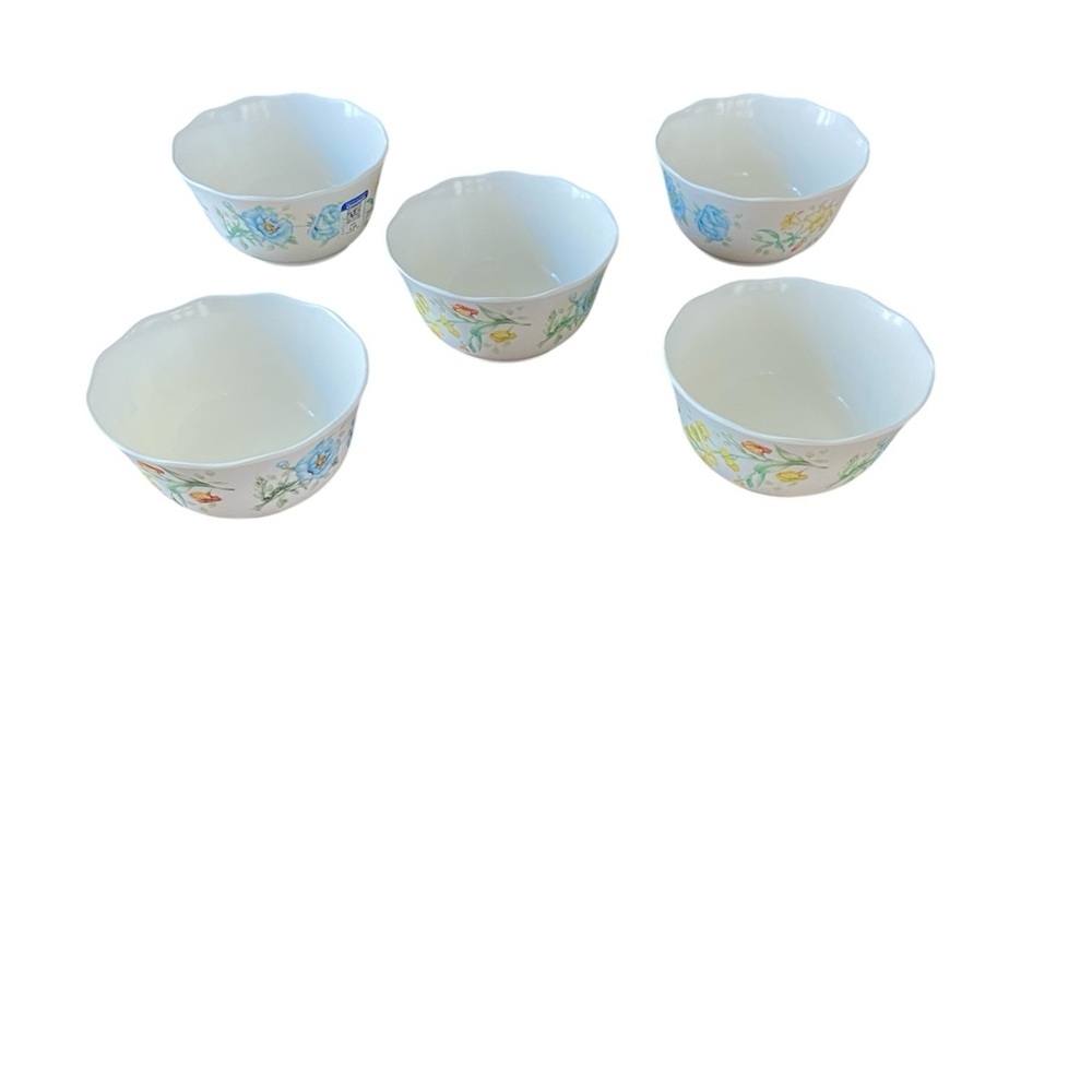 Lenox White Melamine 5pc Pastel Bowl Butterfly Meadow Pattern - Picture 2 of 7